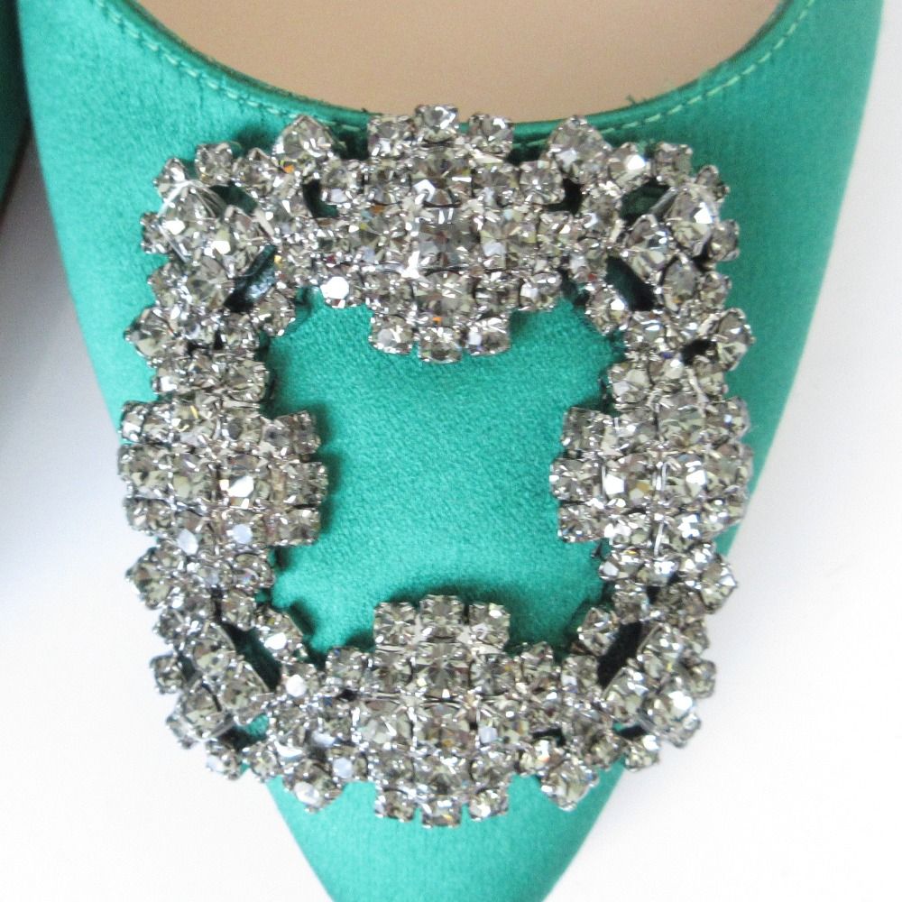 未使用 MANOLO BLAHNIK マノロブラニク ハンギシ ビジューモチーフ