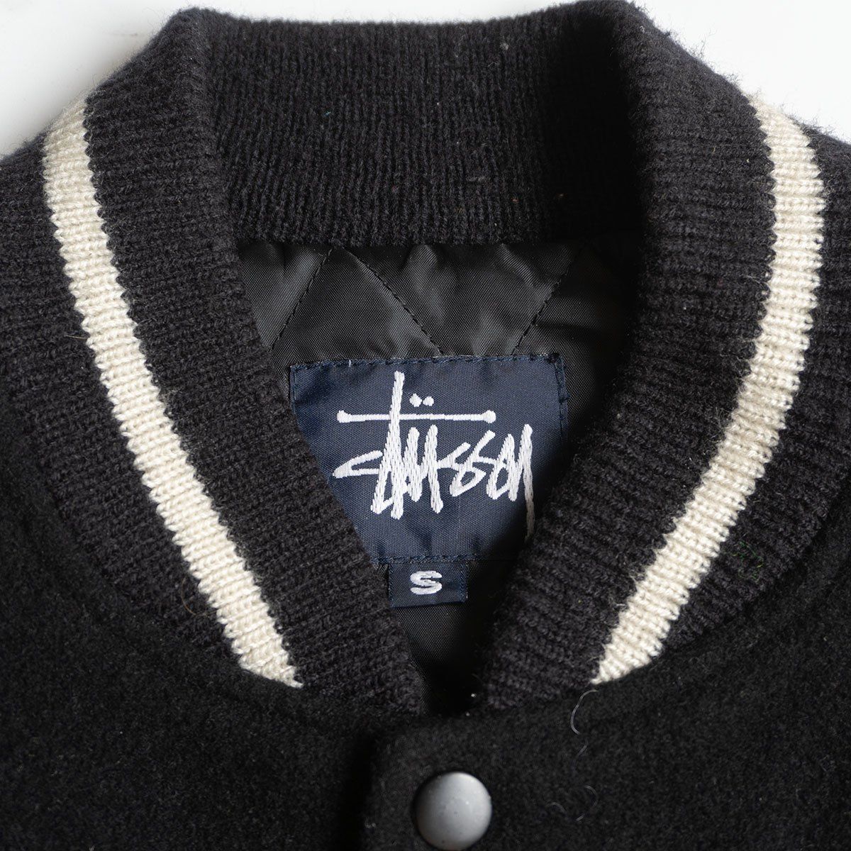 希少】STUSSY【90s BIG4 スタジャン】S オールド ステューシー 古着 