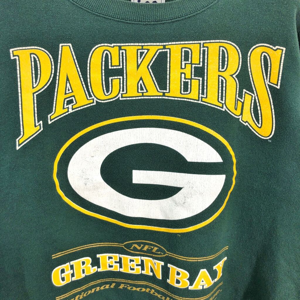 90s グリーンベイパッカーズ　スウェット 1996 Vintage 90's Green Bay PACKERS Sweatshirt Oversized Nutmeg Back to