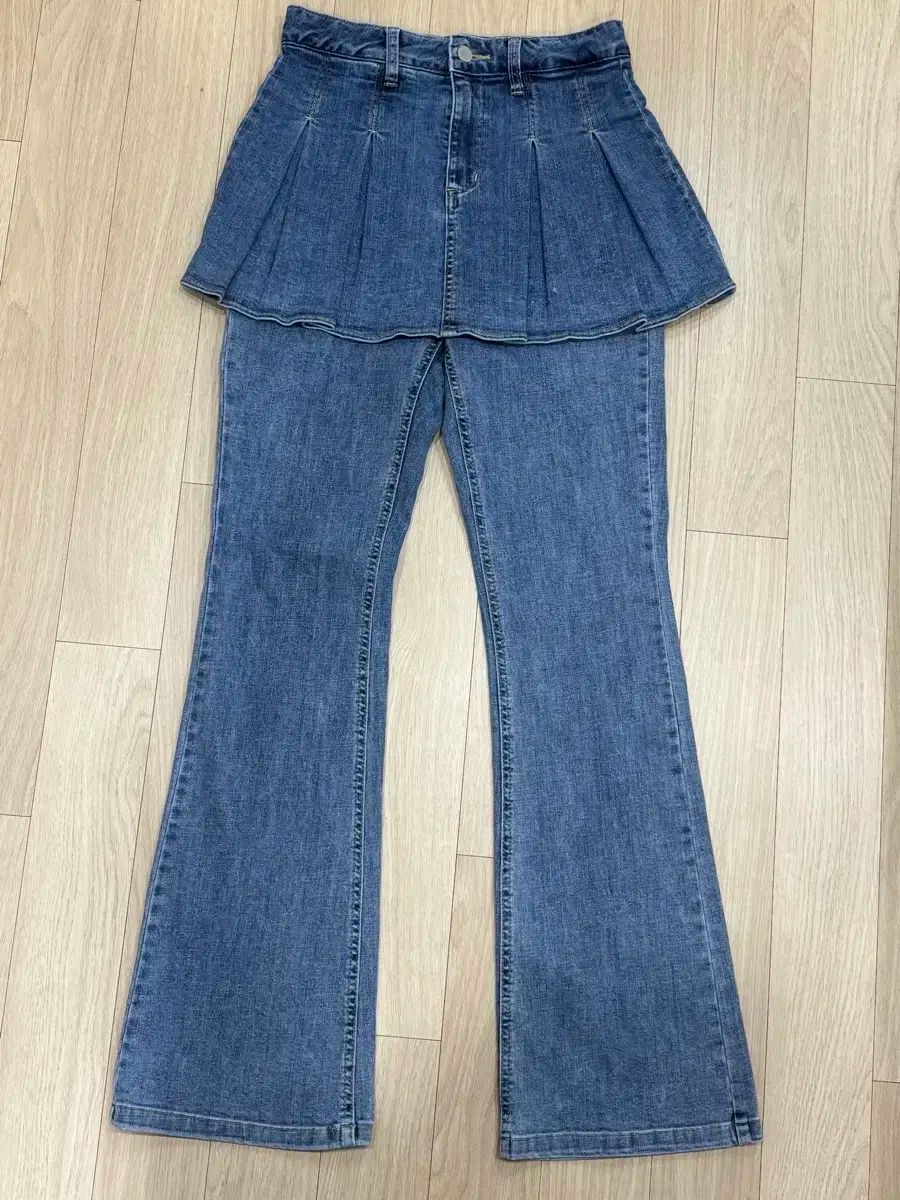 YOUHEE デニム スカート パンツ ライトブルー