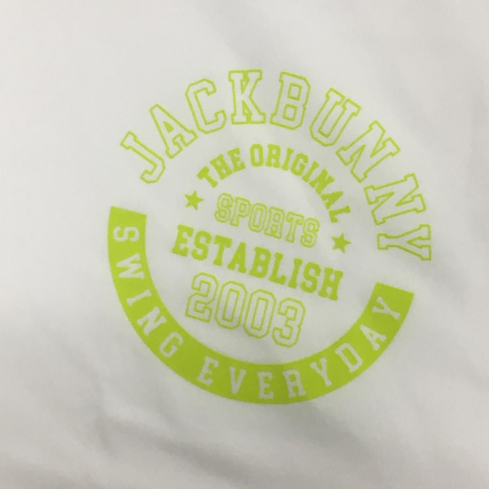 グリーン ハイネック 長袖 6 サイズ LL ジャックバニー ゴルフウェア ジャックバニー 長袖ハイネックシャツ 白 ロゴライトグリーン
