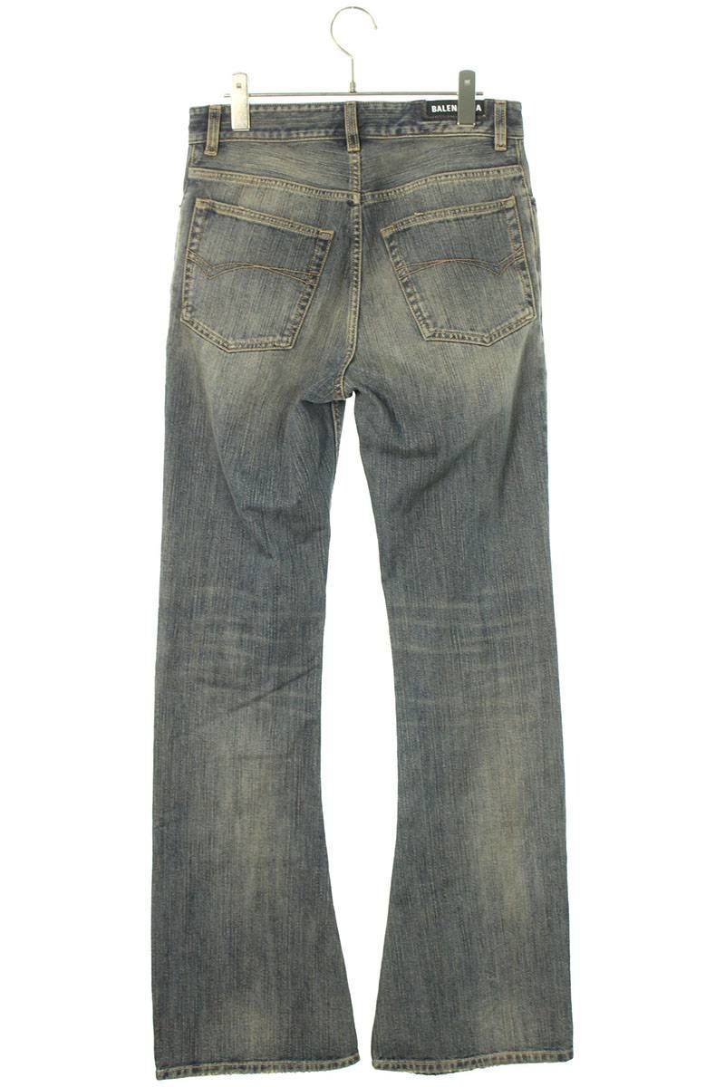 バレンシアガ 23AW 751089 TNW65 ウォッシュド加工ブーツカットデニム