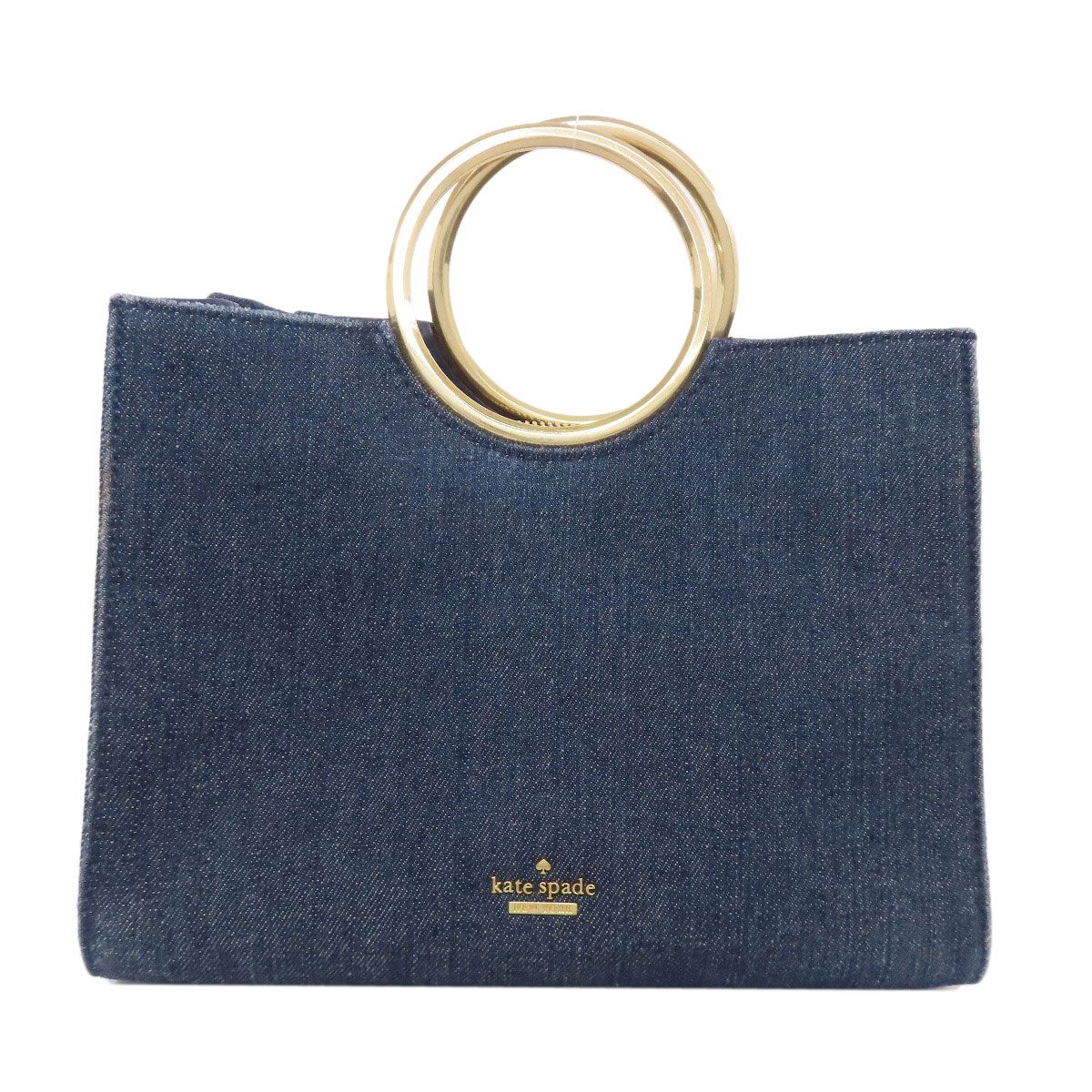 kate spade ケイトスペード スタッズ 2WAY ハンドバッグ デニム 