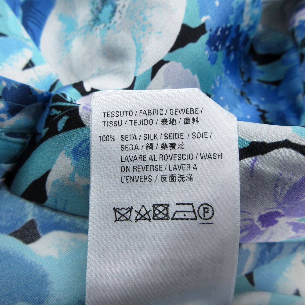 極美品 BALENCIAGA バレンシアガ 621885 TILB4 シルク100% 花柄 シャツ