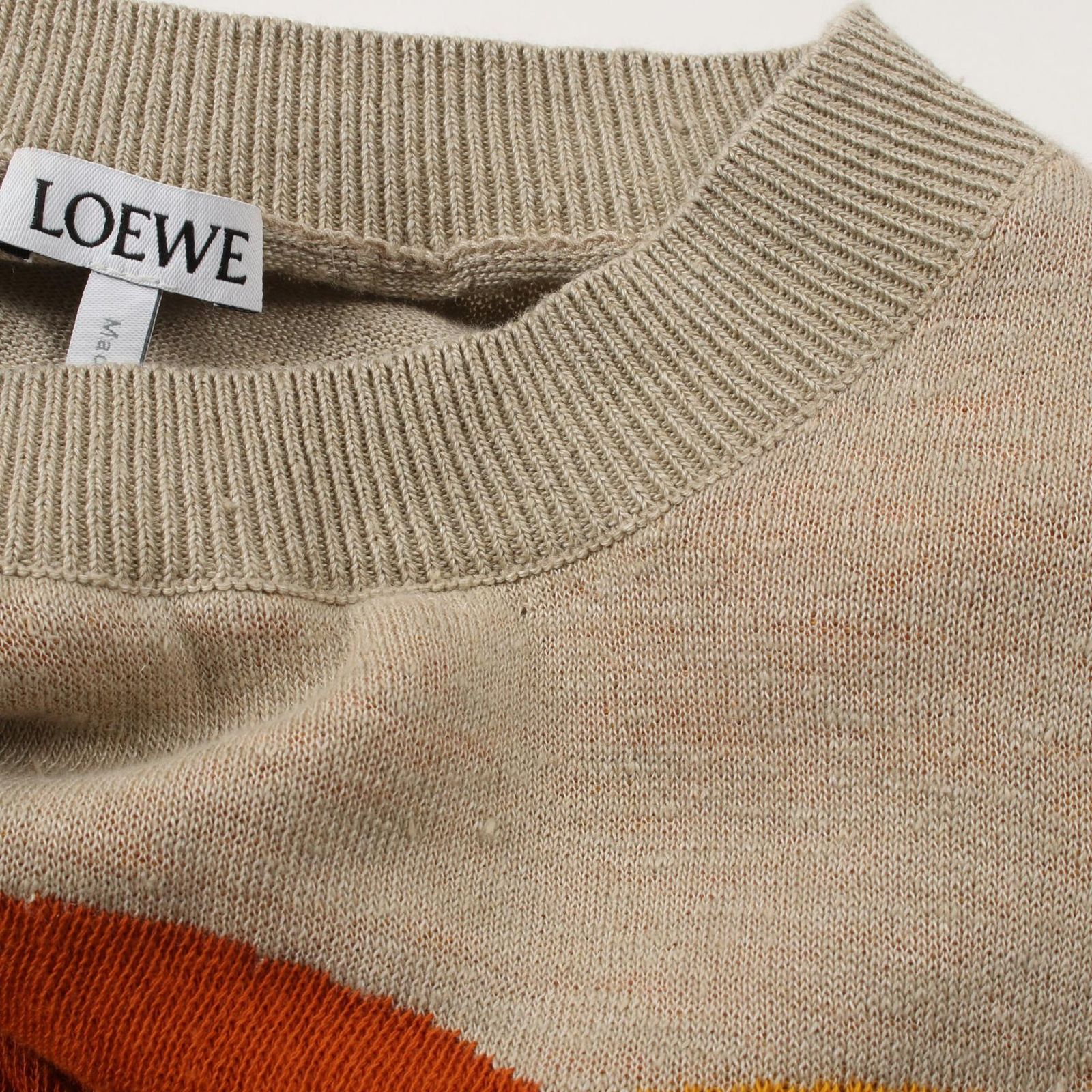 ロエベ LOEWE S359Y14K37 ニット ロエベ LOEWE ロゴデザインルーズニットセーター S359Y14K37 ベージュ