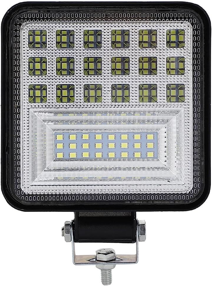 LEDワークライト 4個 New self 投光器 LED ワークライト126W 正方形 4インチ ヘットライト