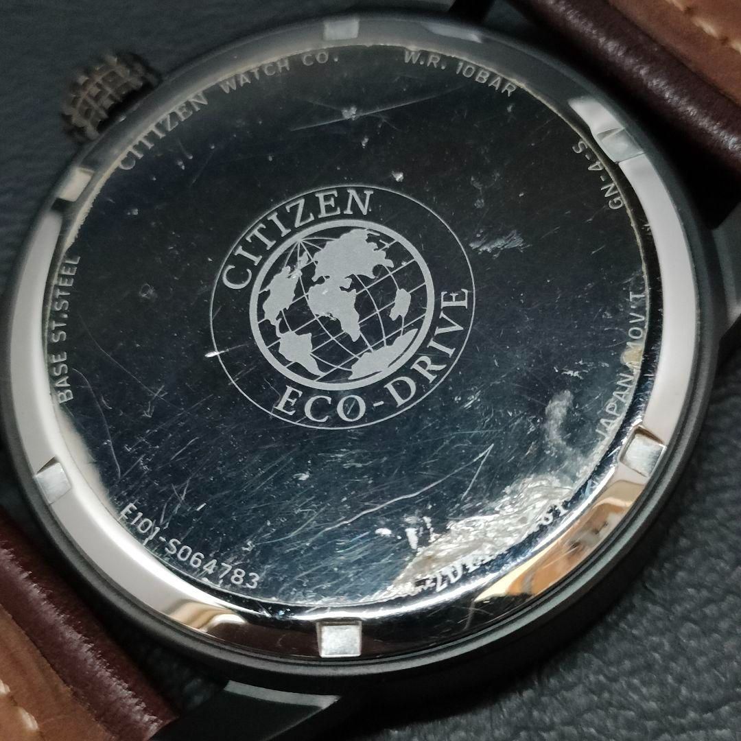 美品 CITIZEN シチズン WR100 ブラック オレンジ ブラウン 電波