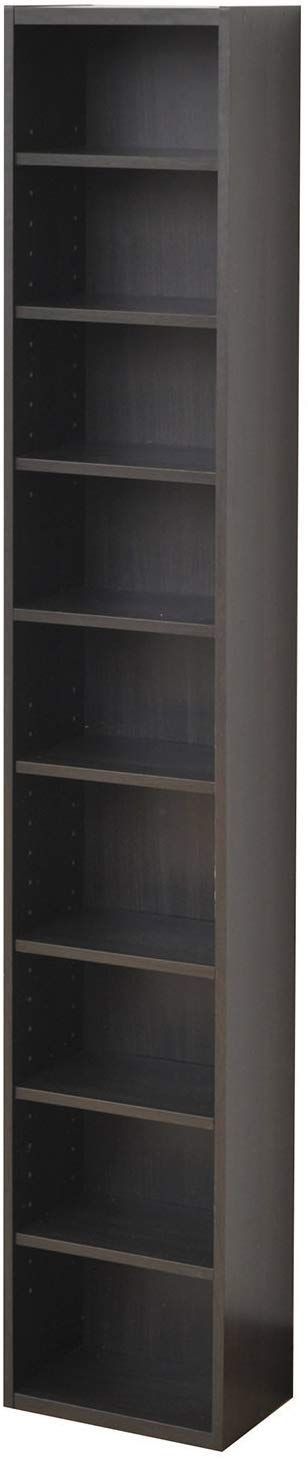【在庫処分】ダークブラウン 高さ150cm) CCDCR-2615(DBR) コミック・CD・DVD収納ラック(幅26 山善(YAMAZEN)