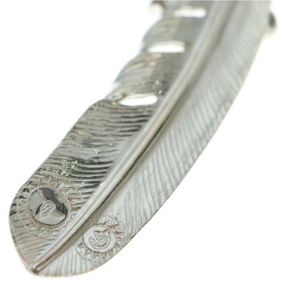 TADY - KING タディアンドキング 銀爪 ツメSVフェザーGPウルフ 特大フェザーペンダント シルバー ゴールド 右向き DECORATOM_COM_BR