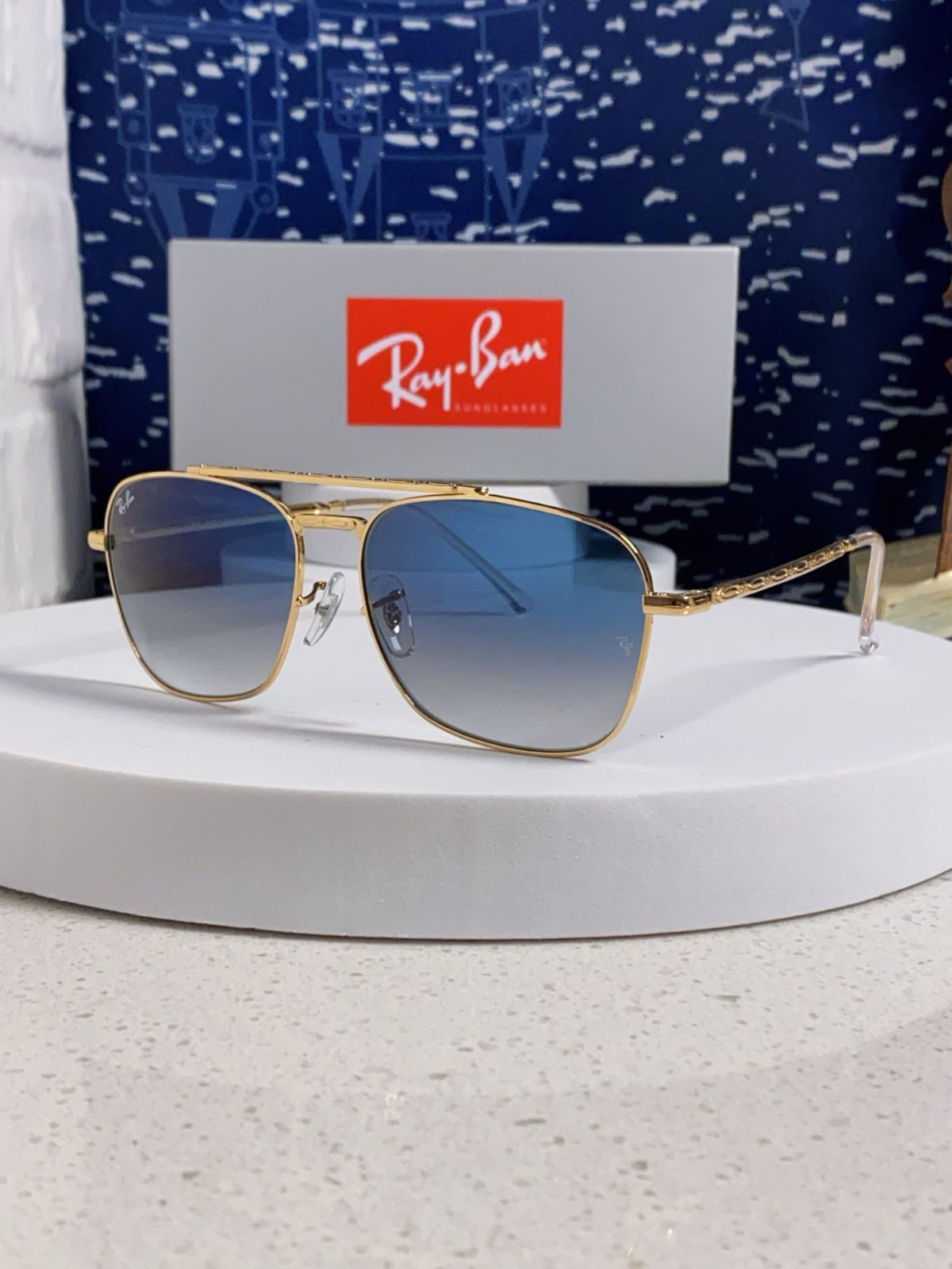 RAYBAN Caravan RB3636 男女兼用 ゴールドブルー