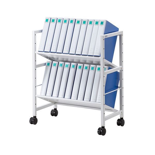 サンワサプライ 高耐荷重ワゴン 2段 WG-207 ホワイト 組立式