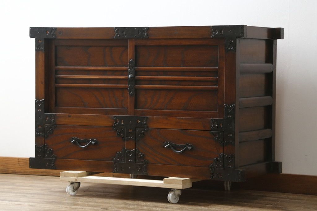 ✨極美品✨ フェリージ ブリーフケース ナイロン レザー B4可 紺茶