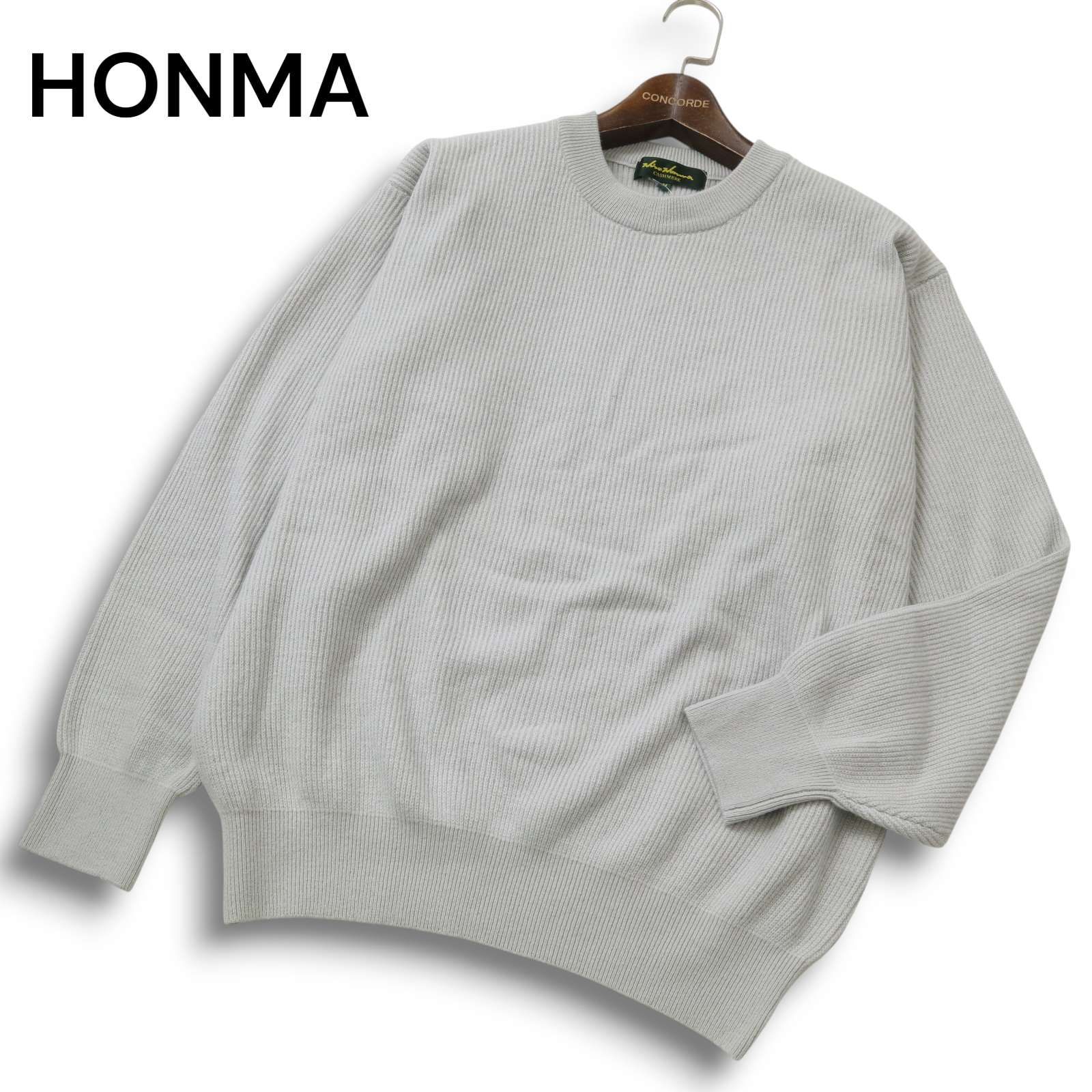 ゴルフ カシミヤ100% Honma ホンマ ニット セーター 無地 ブラウン系
