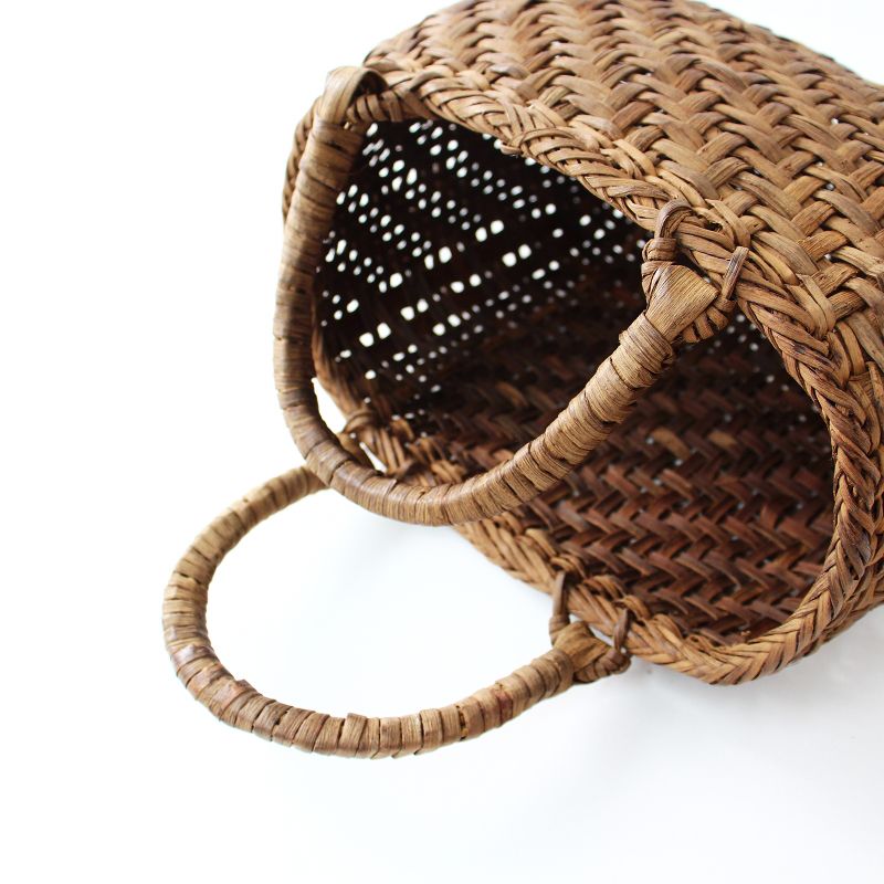 伝統工芸品 山葡萄 山ぶどう 網代編み 手提げ かごバッグ /あじろ編み  