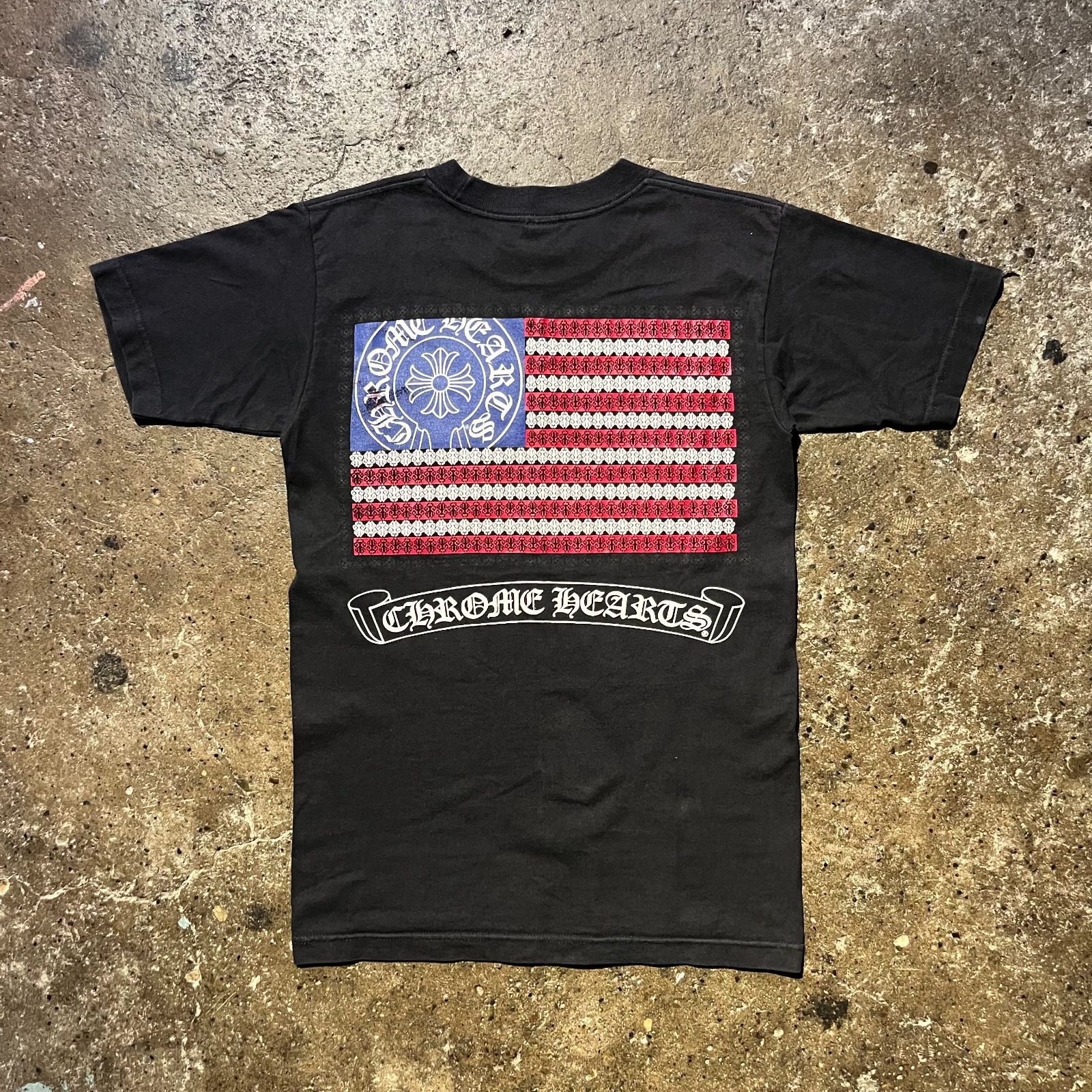 CHROME HEARTS American Flag Dagger T-Shirt Black S クロムハーツ