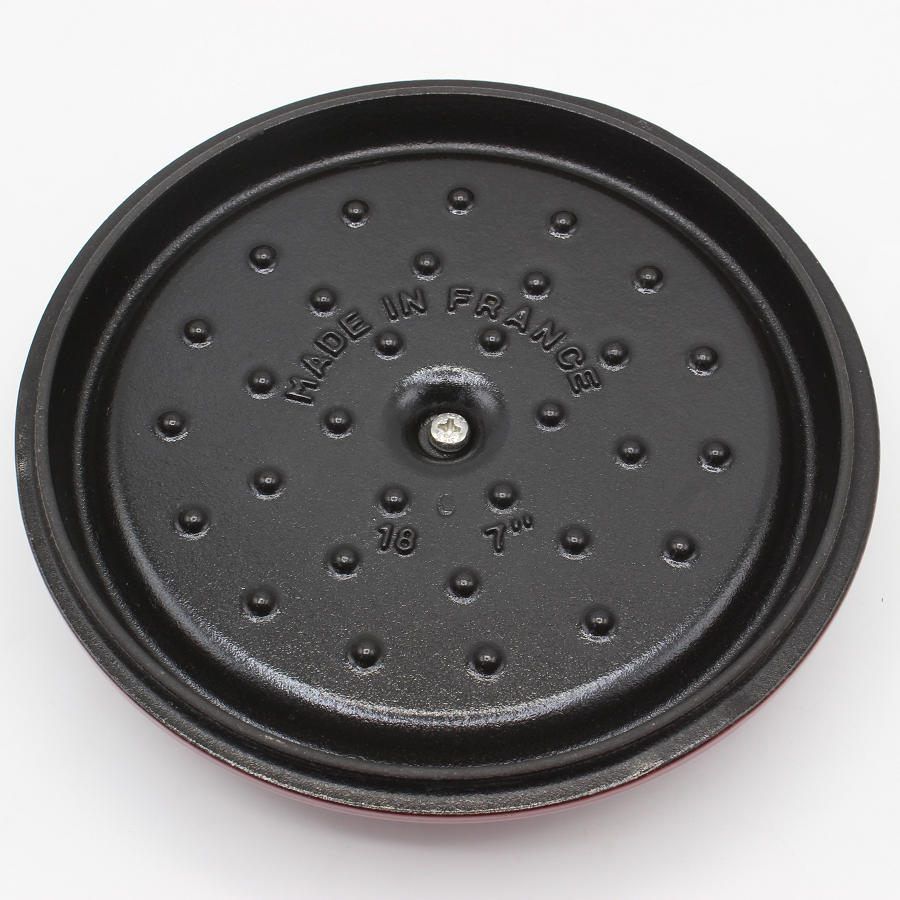 ストウブ ピコ ココット ラウンド 18cm チェリーレッド ホーロー 両手鍋 STAUB 本体 SKLAD-KIRPICHA_RU