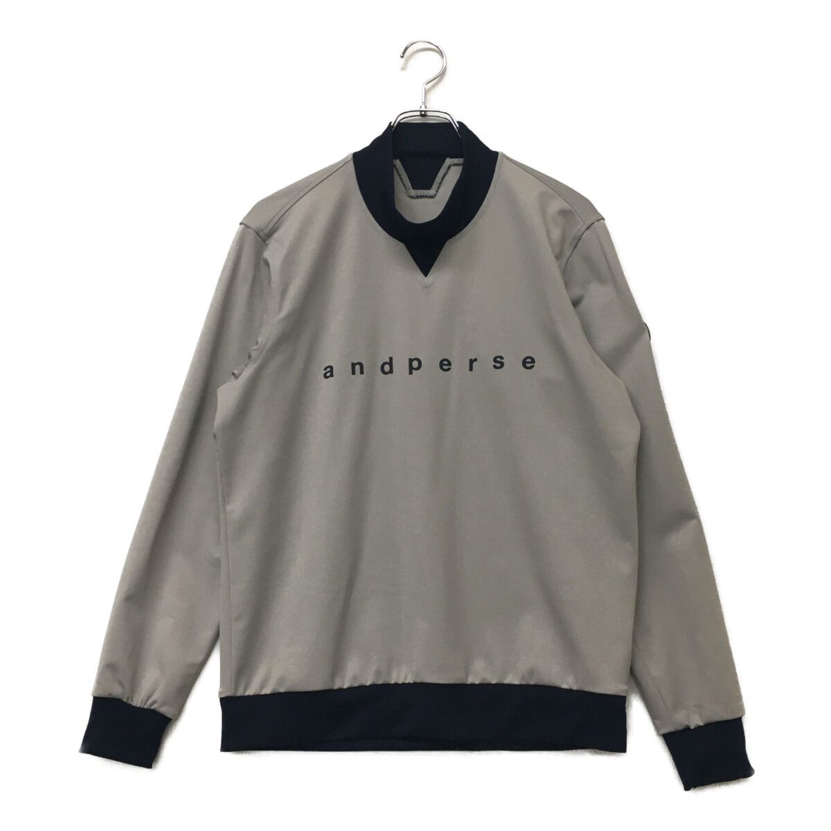 未使用品 メンズ アンパスィ and per se 長袖シャツ L グレー モック