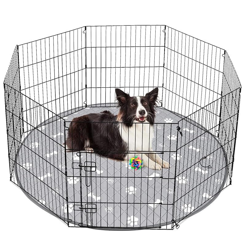 【格安，得価】 洗える ペットシーツ 丸型 八角形ペットサークルに最適 おしっこパッド 猫 犬用 多頭飼い ペット用 トイレ下敷きマット 速乾 脱臭 抗菌 滑り止め 大判サイズ（グレー　直径121cm 二枚セット IoTデバイス(スマートデバイス)