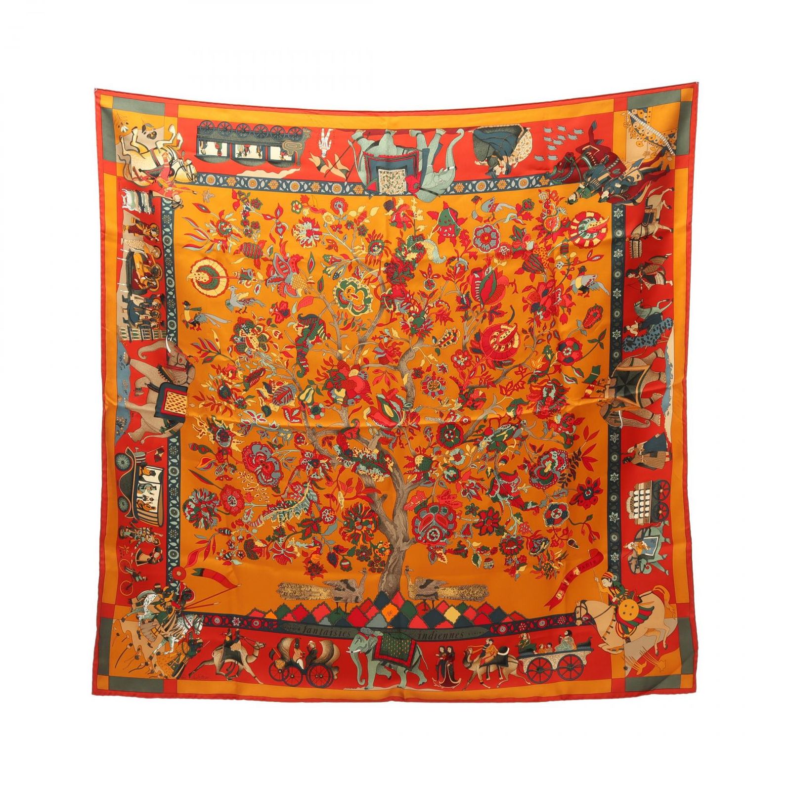 HERMES エルメス カレ90 Fantaisies indiennes スカーフ - メルカリ