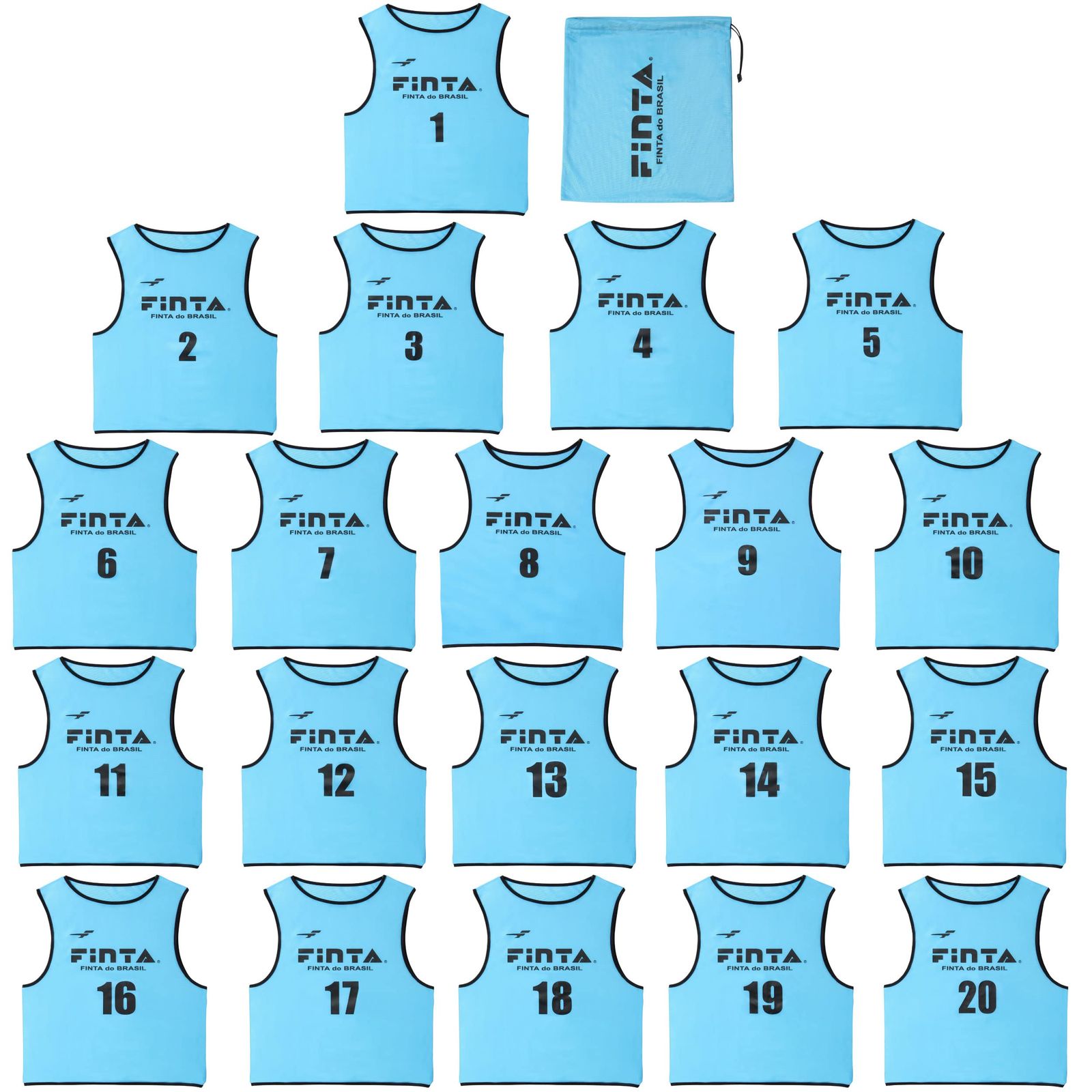 フィンタ FINTA サッカー フットサル 大人用 ビブス ゲームベスト 20枚セット フリーサイズ FT6556