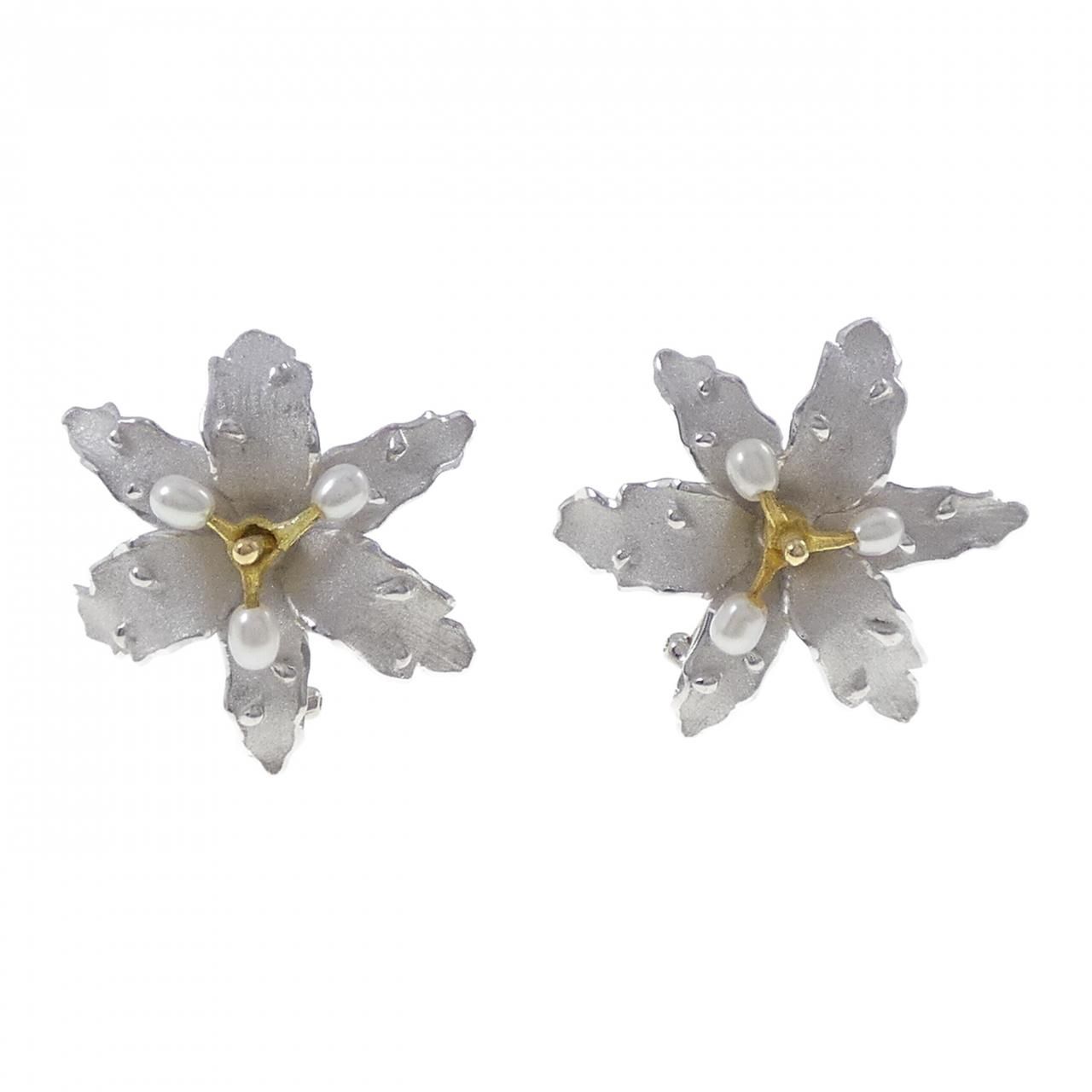 タムラシュンイチ 淡水パール ピアス