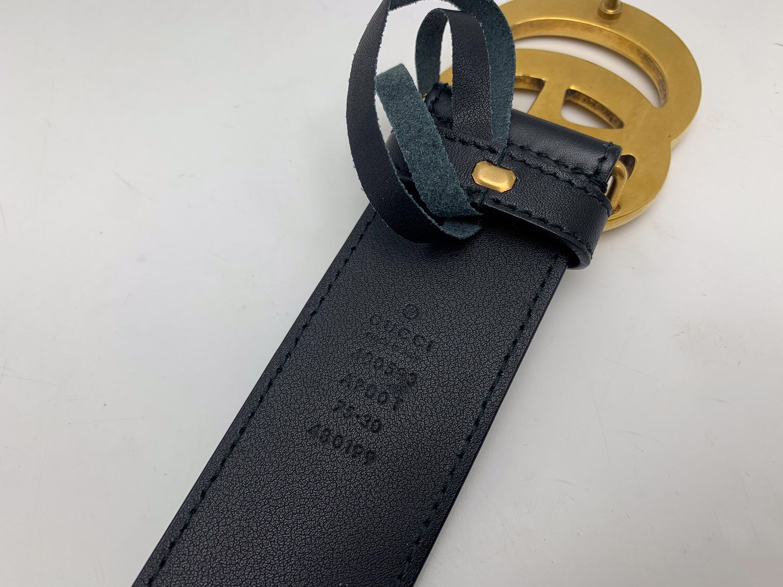美品✨グッチ ベルト デカロゴ GGマーモント ブラック 黒 ゴールド金具 GUCCI グッチ GGマーモント ブラック 黒 ゴールド金具 レザー