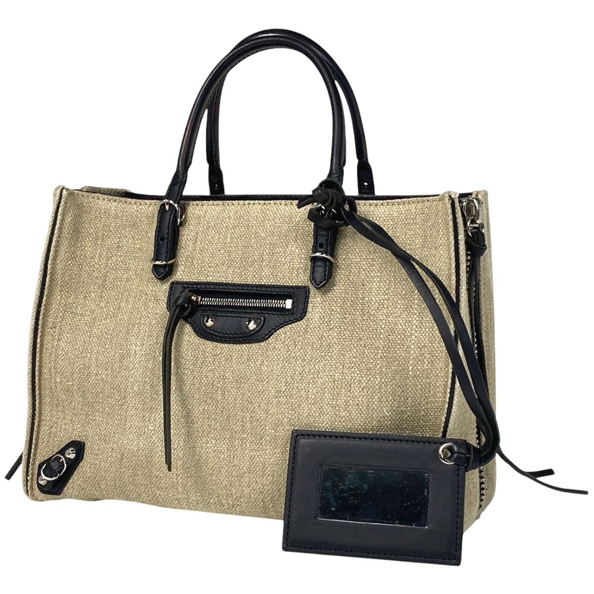 バレンシアガ BALENCIAGA ペーパー A6 ジップアラウンド ハンドバッグ 