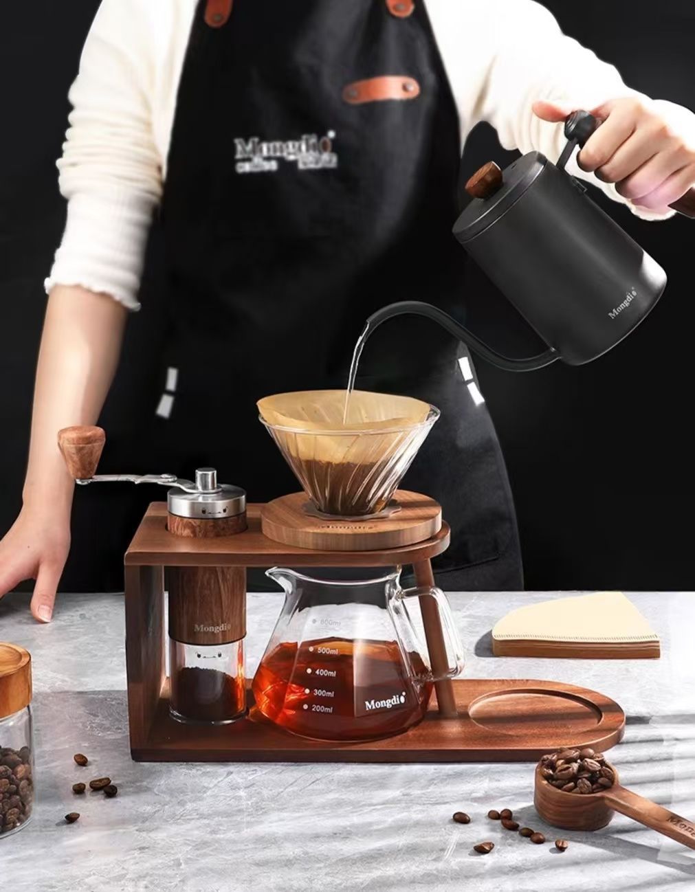 コーヒーマシンハンドドリップコーヒーポットセットコーヒー豆ミル家庭用コーヒーマシンハンドドリップコーヒー器具セット