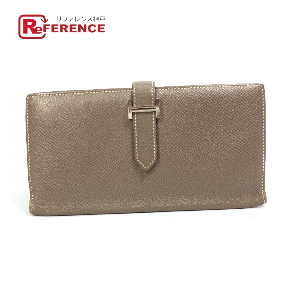 エルメス H金具 ベアンスフレ 2つ折り マチなし ウォレット長
