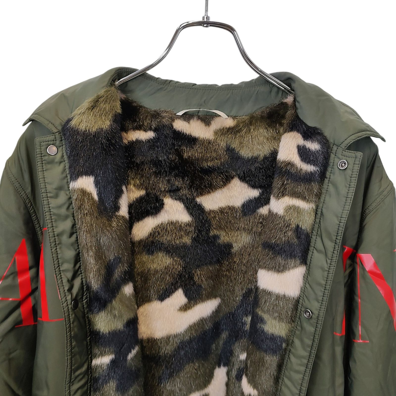 VALENTINO ヴァレンティノ Logo Ecofur Lined Coach Jacket コーチ 