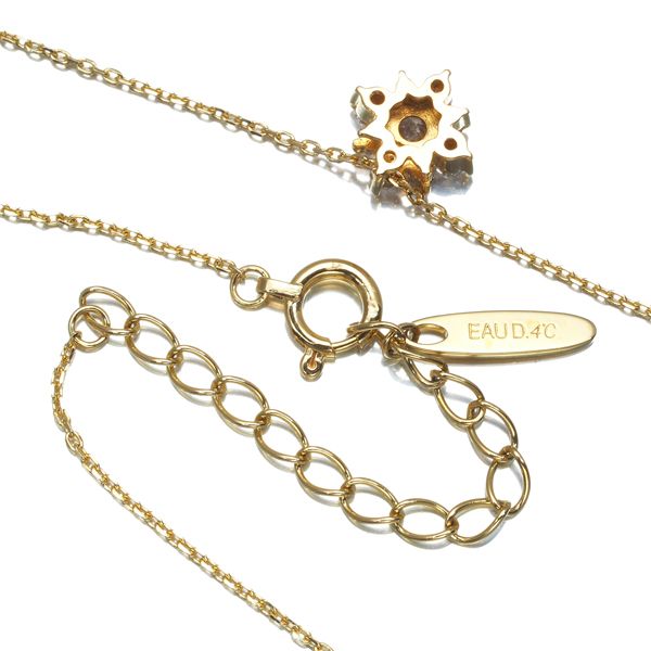 オデュース4℃ ネックレス ダイヤ ダイヤモンド フラワー K18YG #164746  