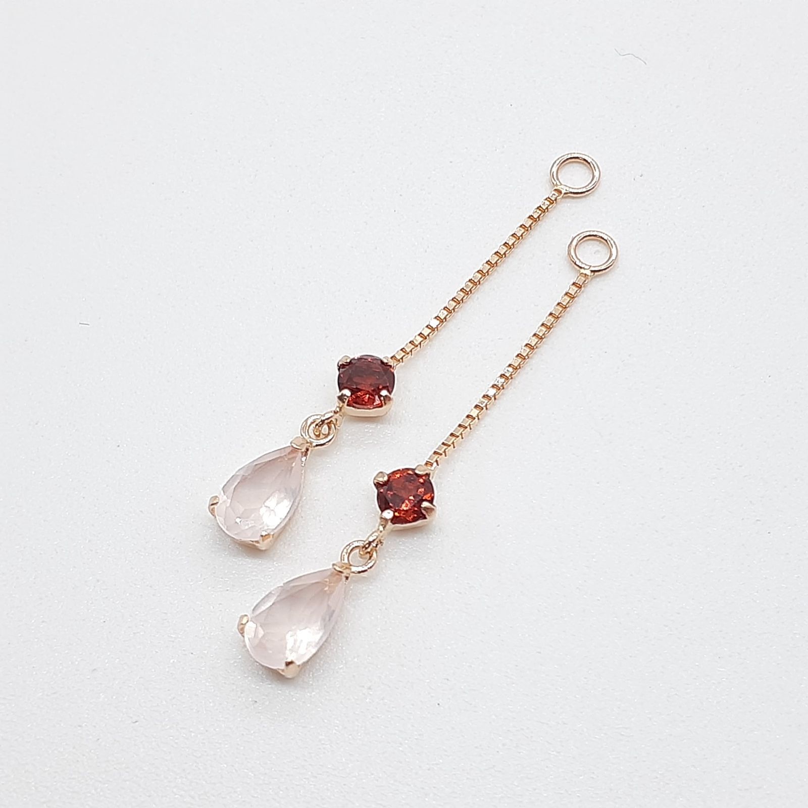 TAKE UP テイクアップ ピアス K18 ピンクゴールド ガーネット ムーン