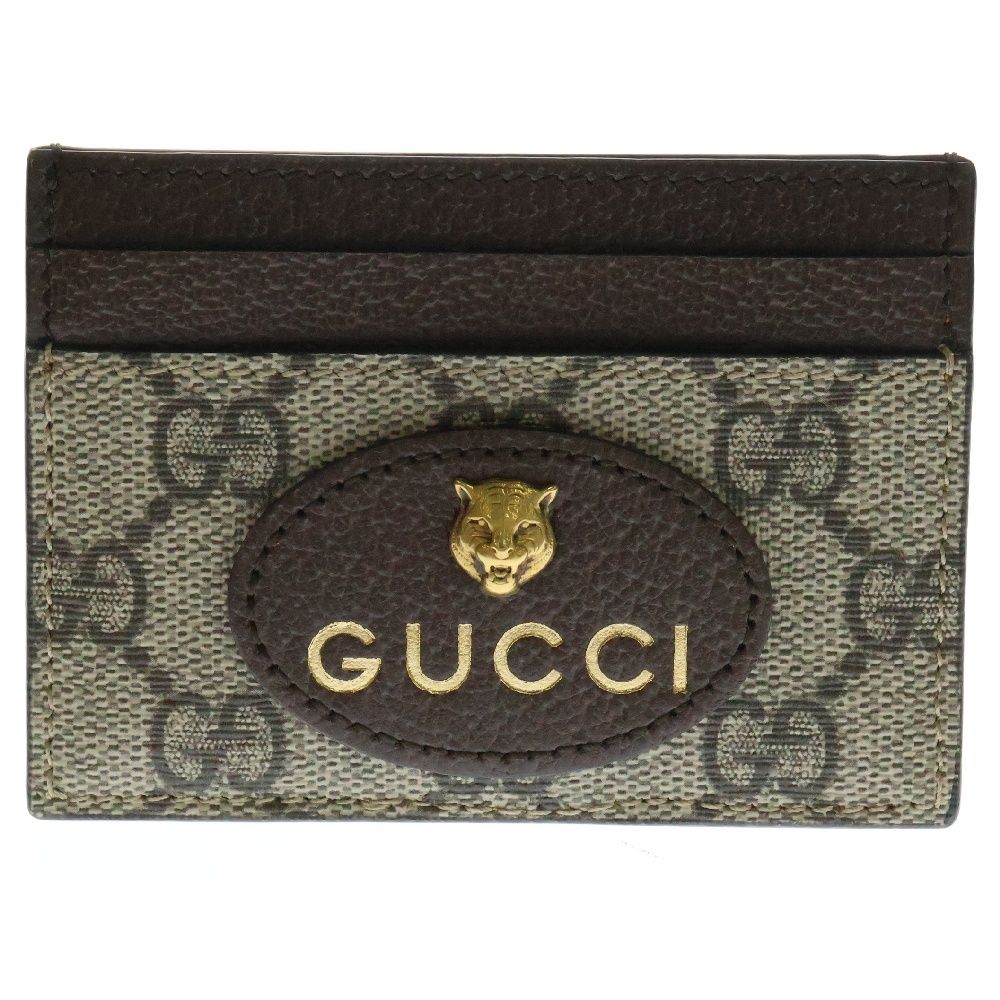 GUCCI グッチ NEO VINTAGE ネオヴィンテージ GGスプリーム レザー ロゴ カードケース ブラウン 597557 K9GOT