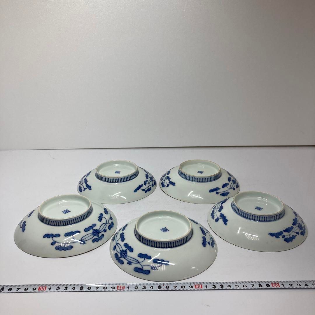 鍋島焼　染付鷹図5枚　16.4㎝　東①さ5-0402③ 鍋島焼 染付鷹図5枚 16.4㎝ 東①さ5-0402③ - メルカリ