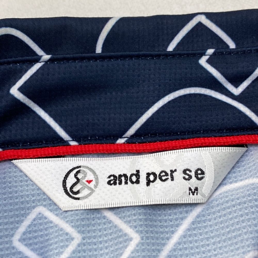 サイズ：M AND PER SE アンパスィ 2022年 半袖ポロシャツ ボタン