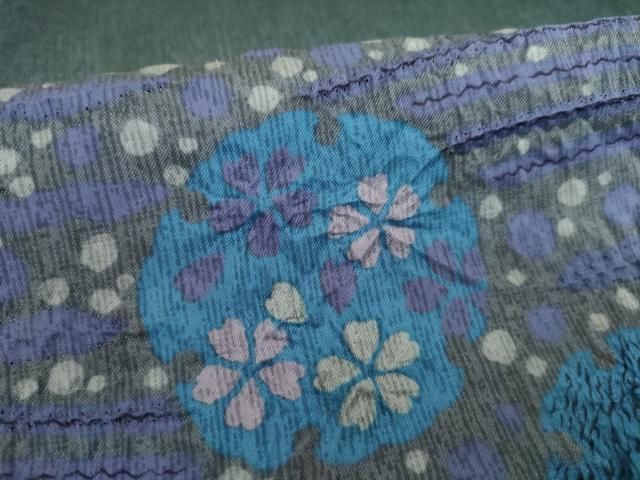 平和屋着物○本場染大島紬 訪問着 絞り 雪輪花文 暈し染め 正絹 逸品