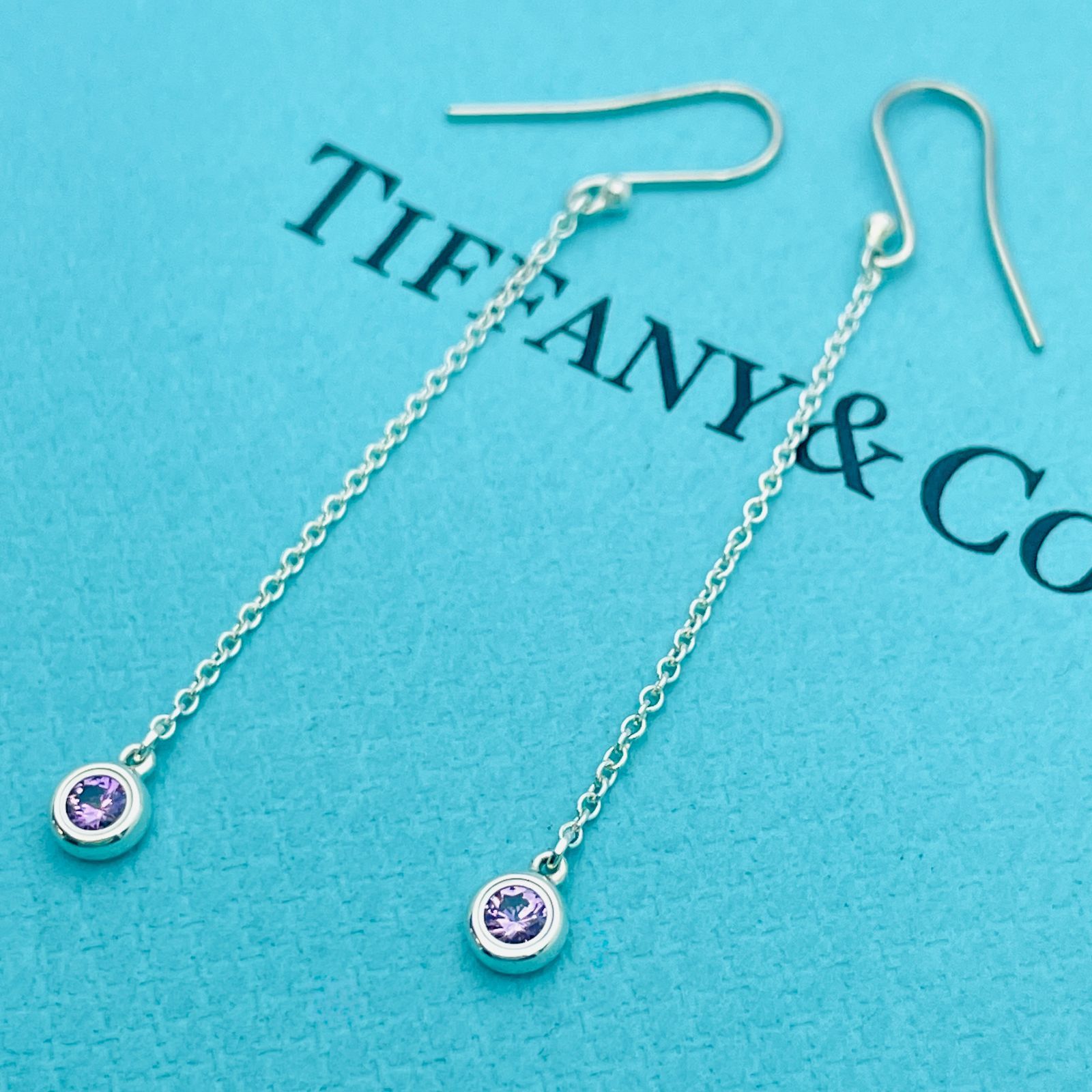 ティファニー バイザヤード ピンクサファイア チェーン ピアス ドロップ シルバー925 Tiffany & Co. /24-1250