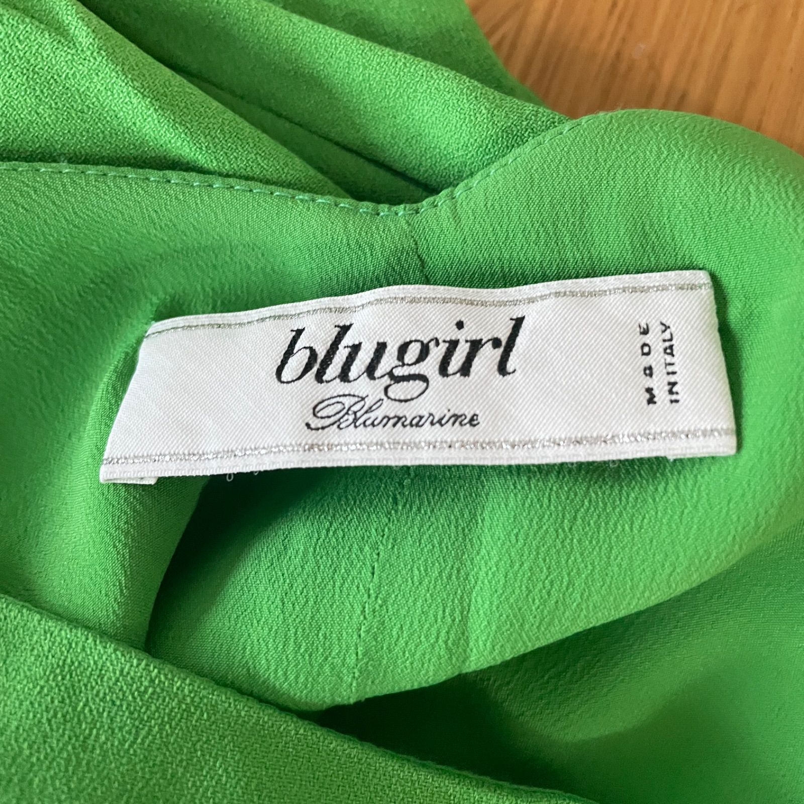 blugirl ブルーガール ワンピース グリーン ドレス ビジュー 
