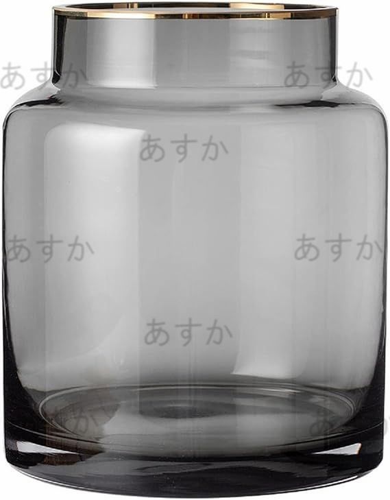 フラワーベース ガラス グレー Creer Scenery 21.5cm 【あすか】花瓶 ガラス 透明 グレー 花器 フラワーベース ガラスベース ガラスボトル アレンジ インテリア 水栽培 生け花 造花 おしゃれ シンプル インテリア