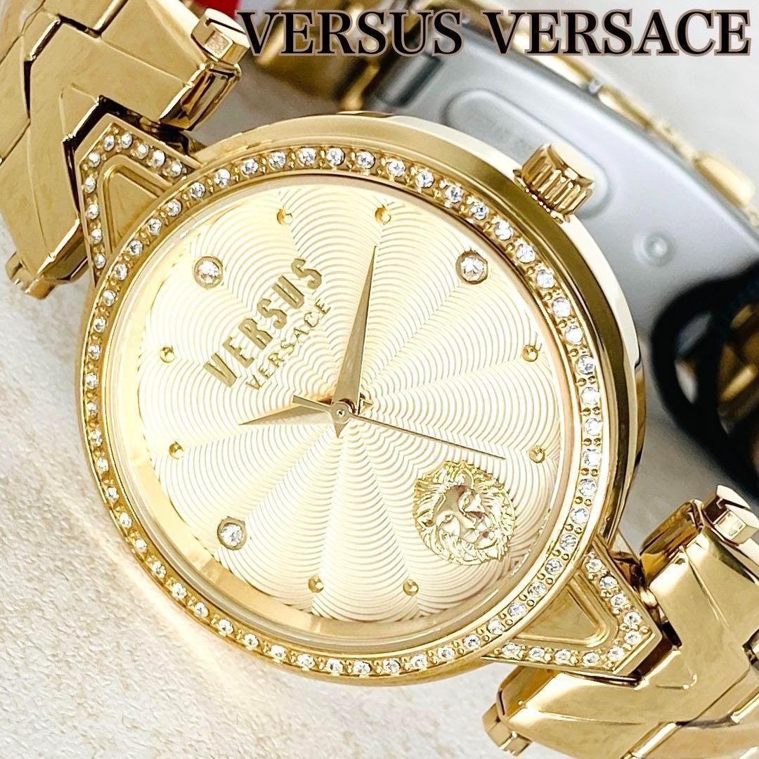 新品ヴェルサスVERSACEレディース腕時計クォーツ日本製ゴールド