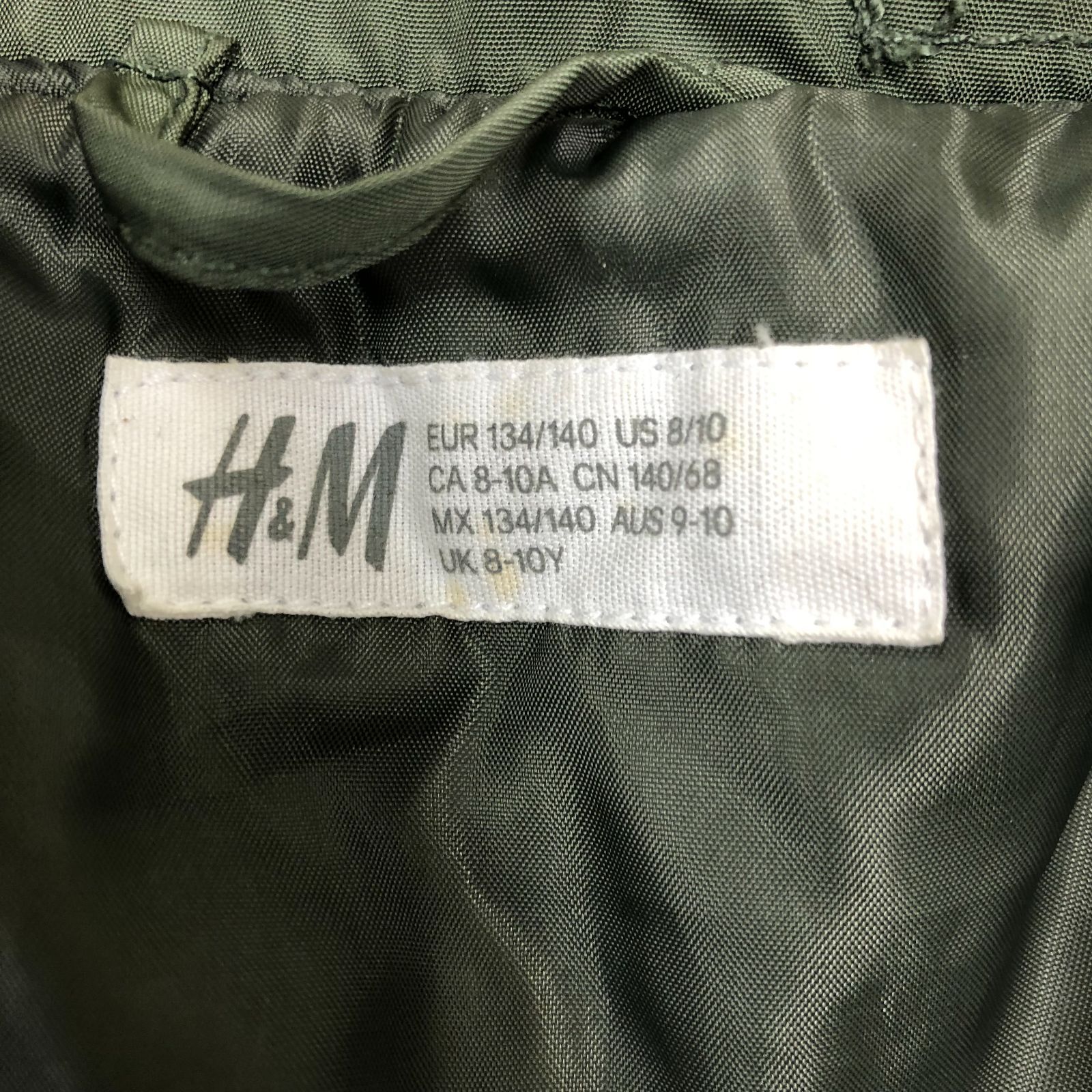 H＆M　MA-1 ジャンパー　140㎝　カーキ系