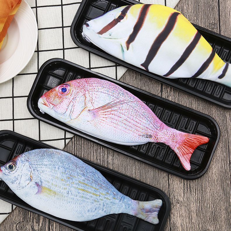 3点セット お魚 ペンケース ポーチ 新品 筆箱 財布(小銭入れ) 鯛 銀魚