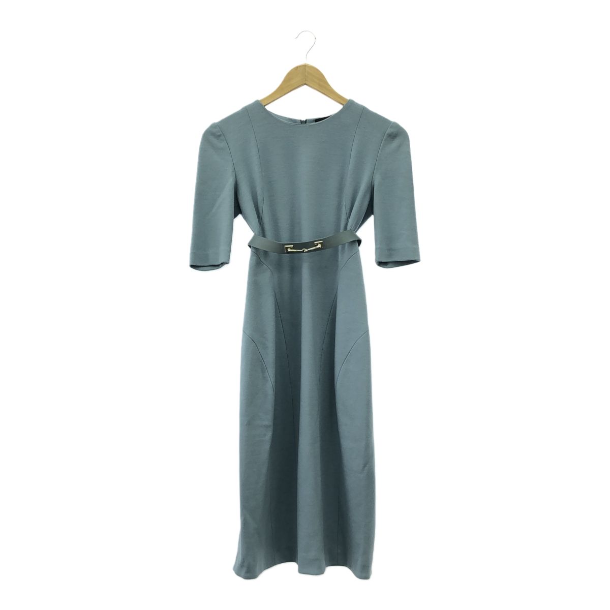 GUCCI グッチ 半袖ワンピース ベルト付 XS 364368-X7192 水色 ブルー レディース H17407