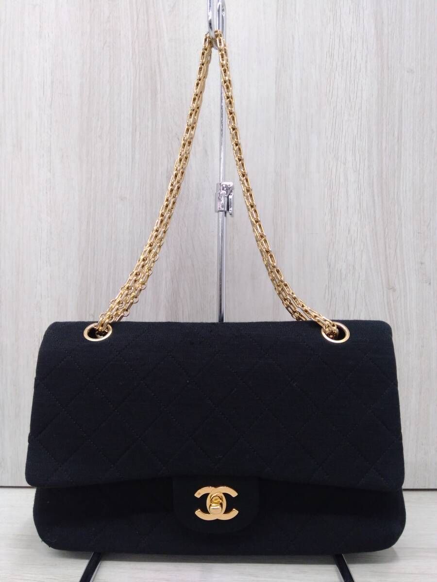 値下げ　シャネル　CHANEL　マトラッセ　ショルダーバッグ　ヴィンテージ　黒 シャネル CHANEL／マトラッセ 07***29 チェーンショルダーバッグ 布