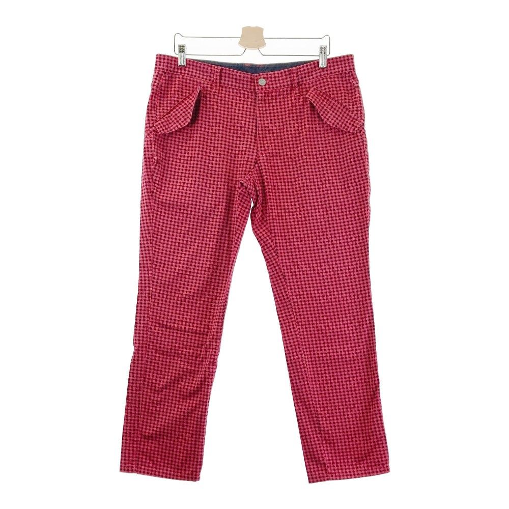 サイズ：6 JACK BUNNY ジャックバニー  ストレッチ ロングパンツ 千鳥柄 レッド系 [240101344269] ゴルフウェア メンズ ストスト