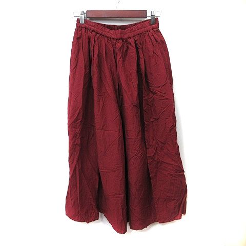 オニギリ ONIGIRI ワイドパンツ スカンツ F 赤 ボルドー /YI