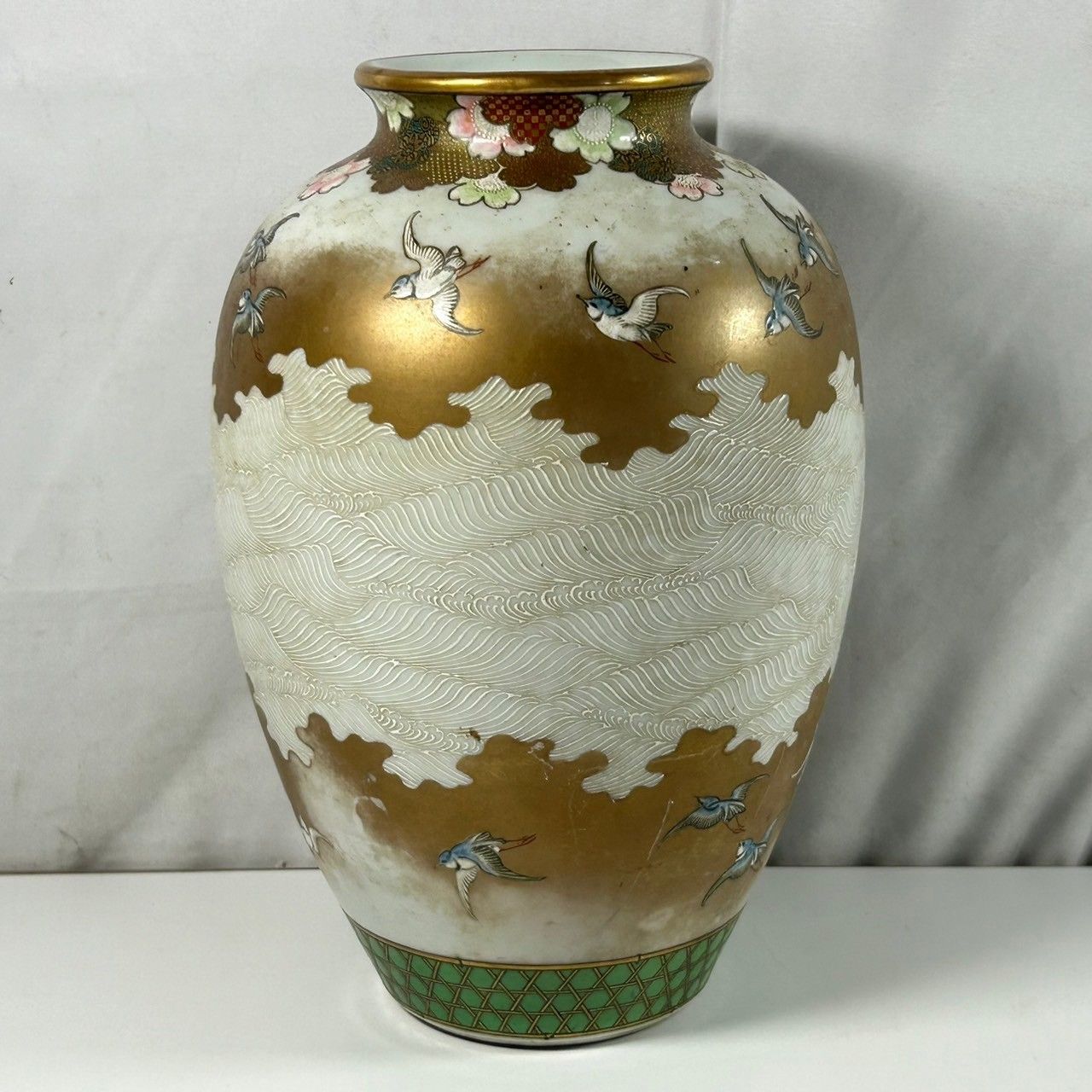 九谷焼 南山窯 花瓶 壺 陶器　(管理番号：PLS3788)