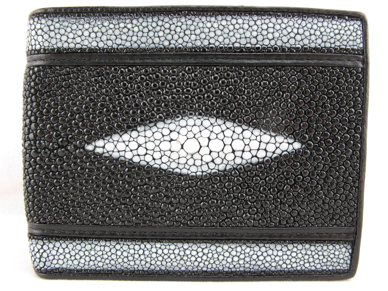 Pelgio スティングレー・エイ革の財布 (黒色) :20230617104611-02280