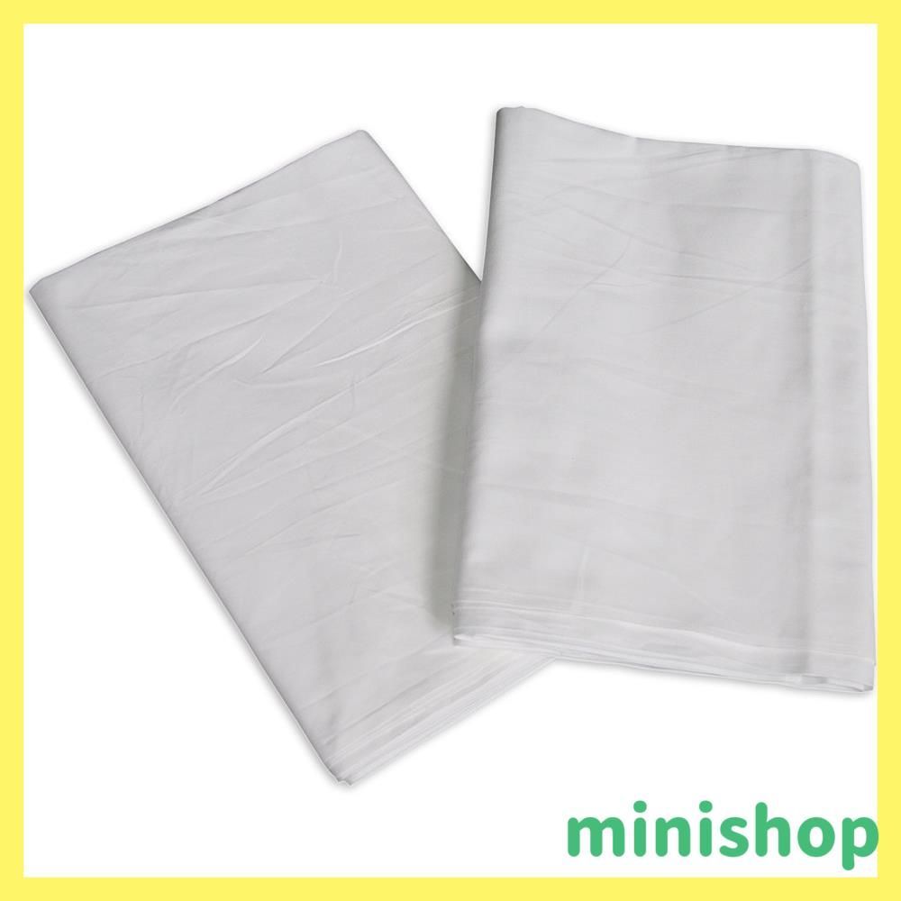 【新着商品】業務用 フラットシーツ (小分け売り) 【2点セット】 敷布団用 綿100% シングルサイズ ホワイト (150cm×250cm)
