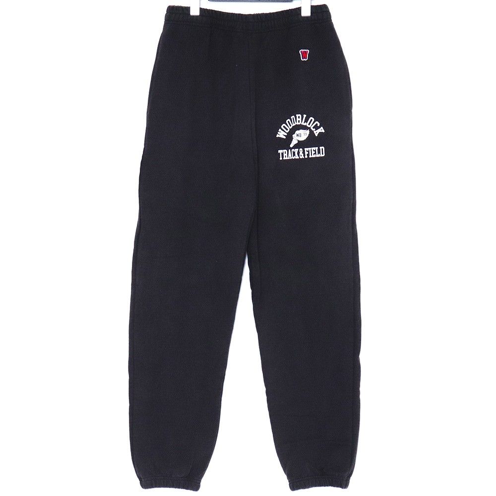 赤字超特価，本物保証 WOODBLOCK TRACKu0026FIELD SWEAT PANTS Lサイズ ブラック ジョガーパンツ・スウェットパンツ